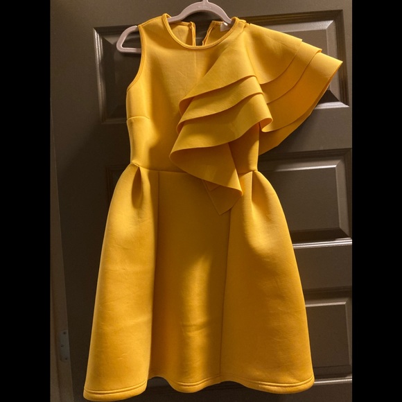 Yellow Ruffle Dress - Picture 1 of 6
